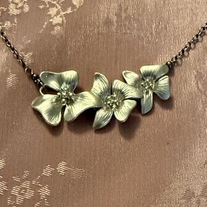 Sterling Silver Floral Necklace
